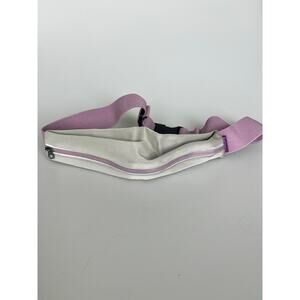 Fitkicks Slim Zip Waist Running Belt Bag Pouch in Gray/Purple - Minor Flaws